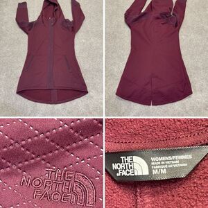 North face womens burgundy perka jacket sz medium